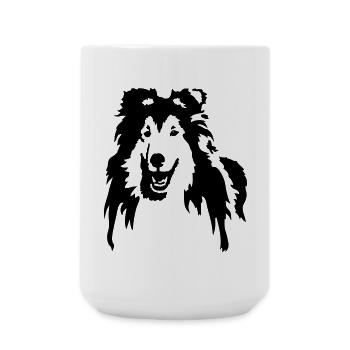 collie - Large Mug 440 ml - white - Front