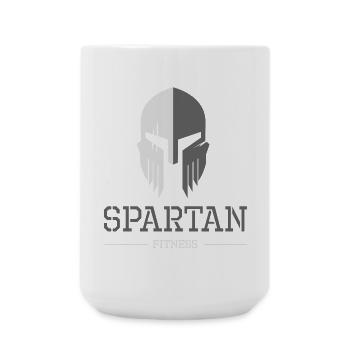 Spartaner Fitness Gym Symbol Sport Helm Gladiator - Große Tasse 440 ml - Weiß - Vorne