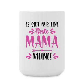 Es gibt nur eine beste Mama Meine Spruch Muttertag - Große Tasse 440 ml - Weiß - Vorne