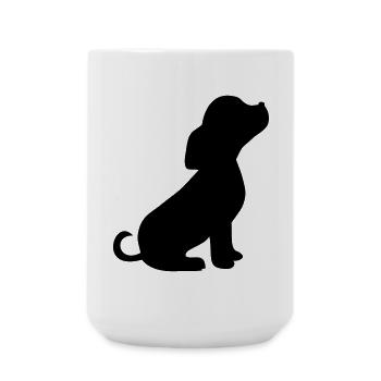 dog - Large Mug 440 ml - white - Front