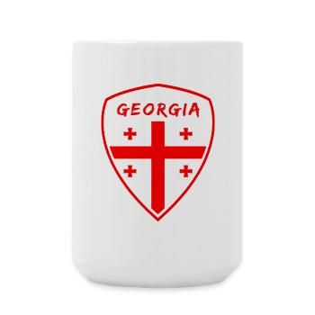 Géorgie Armoiries / Cadeaux Tbilissi - Grande tasse 440 ml - blanc - Devant