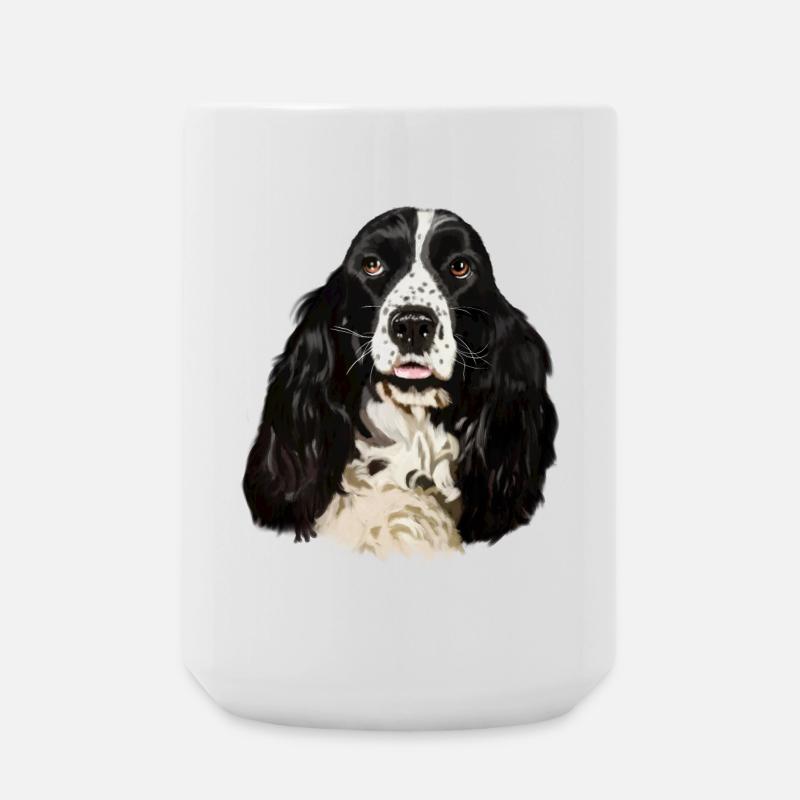 cocker spaniel - Large Mug 440 ml - white