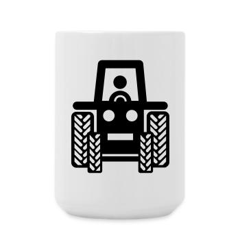 tracteur - Grande tasse 440 ml - blanc - Devant