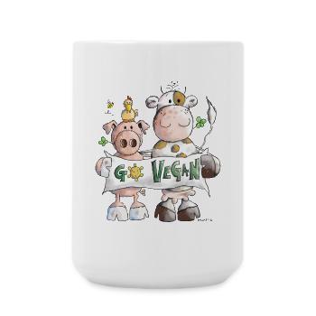 Go Vegan - Large Mug 440 ml - white - Front