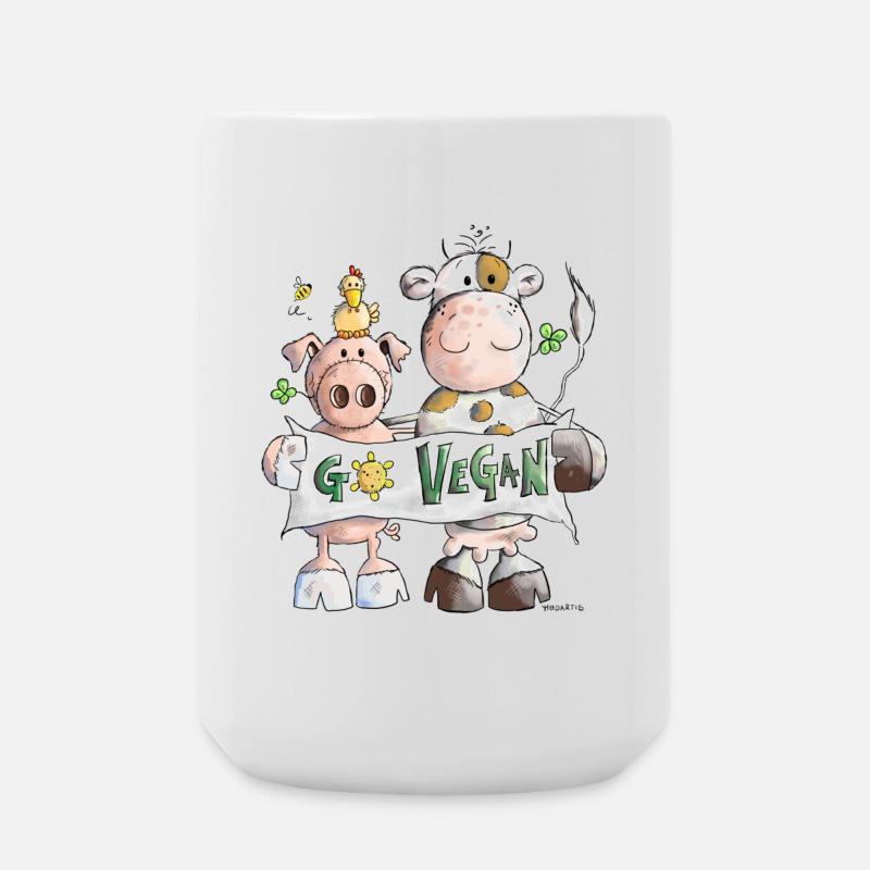 Go Vegan - Large Mug 440 ml - white