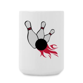 kegeln bowling - Große Tasse 440 ml - Weiß - Vorne