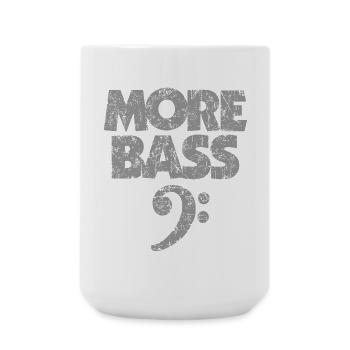 More Basse (Vintage/Gris) Bassistes - Grande tasse 440 ml - blanc - Devant