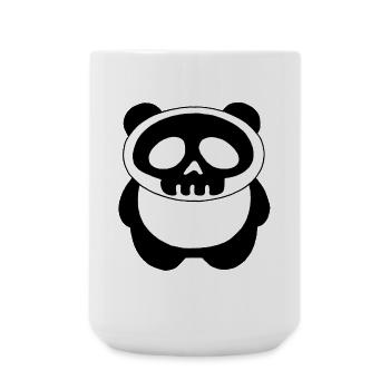 Panda skull - Large Mug 440 ml - white - Front