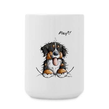 Happy Bernese Mountain Dog - Dogs - Gift - Large Mug 440 ml - white - Front