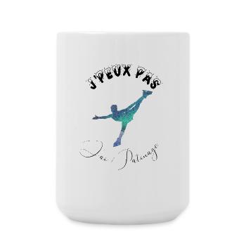 j'peux pas j'ai patinage - Grande tasse 440 ml - blanc - Devant