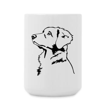 Nouvelle-Écosse Duck Tolling Reriever head - Grande tasse 440 ml - blanc - Devant