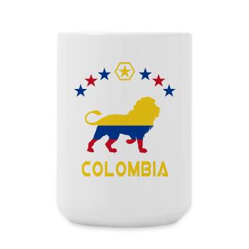 Kolumbien Löwen Design / Geschenkidee - Große Tasse 440 ml - Weiß - Vorne