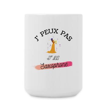 je peux pas, j'ai saxophone - Grande tasse 440 ml - blanc - Devant