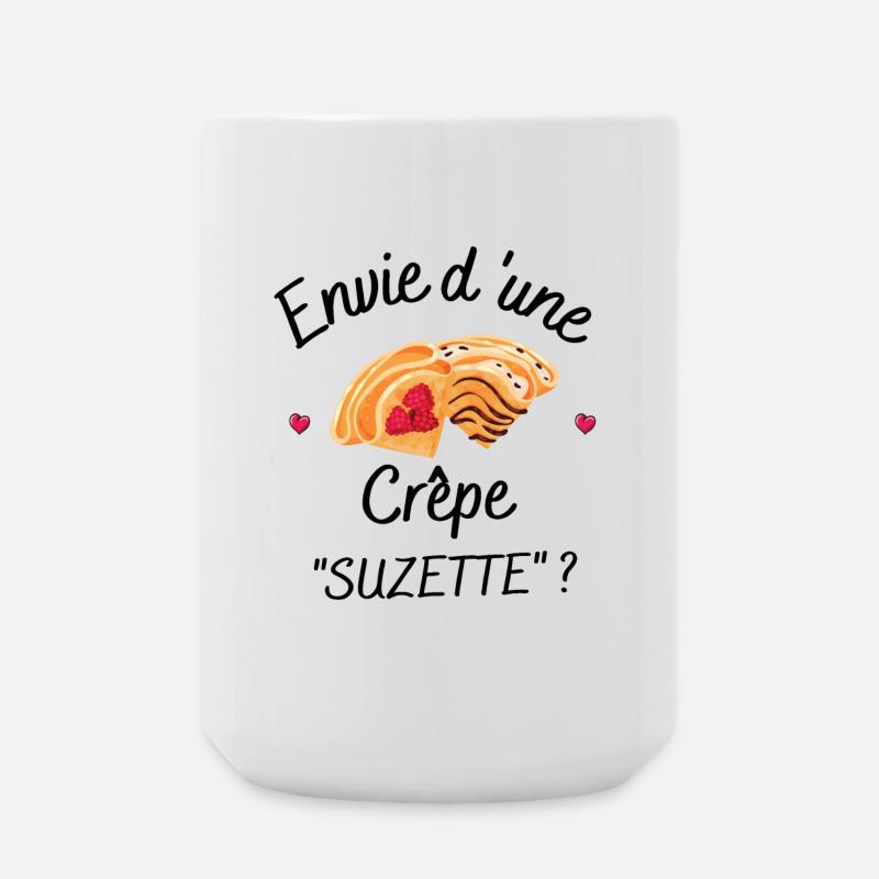 crepe, craving a pancake suzette. - Large Mug 440 ml - white
