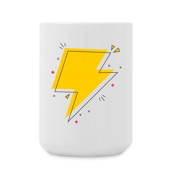 Dynamic Ray in Yellow and Black - Large Mug 440 ml - white - Front