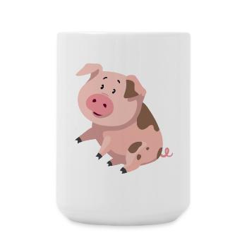 Petit Cochon Illustration – Motif d’animal mignon - Grande tasse 440 ml - blanc - Devant