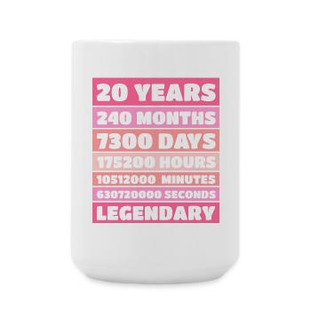 20 Years Legendary - Anniversary, Anniversary, Company - Large Mug 440 ml - white - Front