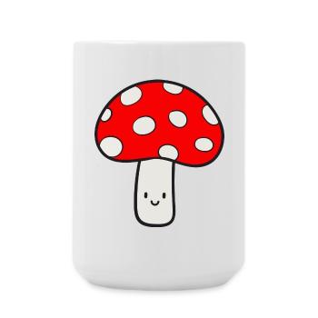 Mushroom Fly agaric Lucky Mushroom - Large Mug 440 ml - white - Front