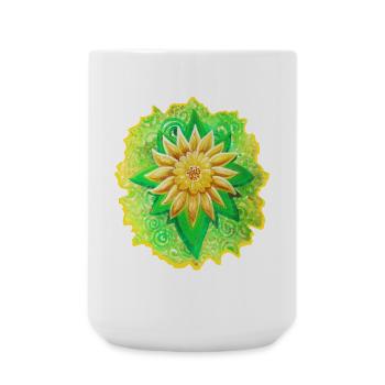 SeelenBlume - Sonja Ariel von Staden - Große Tasse 440 ml - Weiß - Vorne
