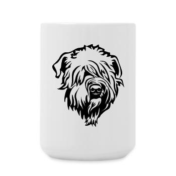 Wheaten Terrier Head - Large Mug 440 ml - white - Front