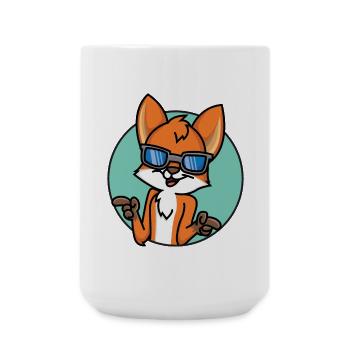 Funny Fox - Large Mug 440 ml - white - Front