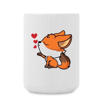Heart Fox - Large Mug 440 ml - white - Front