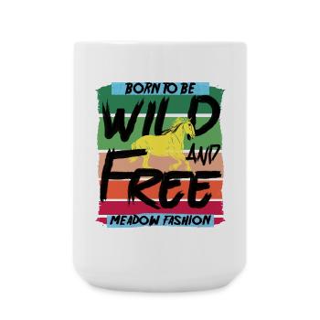 Geboren um Wild zu sein - Große Tasse 440 ml - Weiß - Vorne