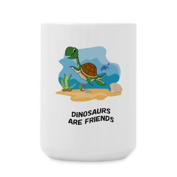Dinosaurs are Friends - Large Mug 440 ml - white - Front