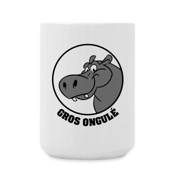 Hippo Texte - Grande tasse 440 ml - blanc - Devant