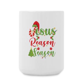 Reason for the Season Weihnachtsdesign - Große Tasse 440 ml - Weiß - Vorne