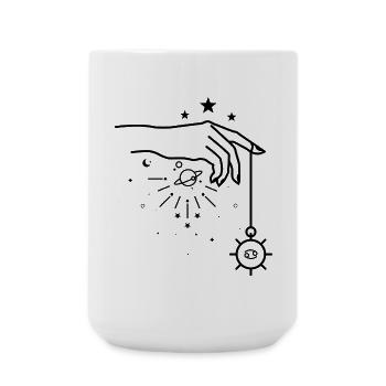 Minimal Night Dot - Large Mug 440 ml - white - Front