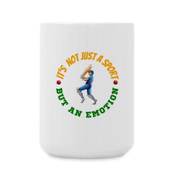 Cricket Leidenschaft – Mehr als Sport - Große Tasse 440 ml - Weiß - Vorne