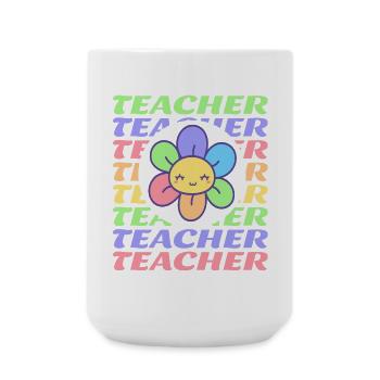 Lehrer Design - Große Tasse 440 ml - Weiß - Vorne