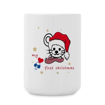 my first christmas - Große Tasse 440 ml - Weiß - Vorne