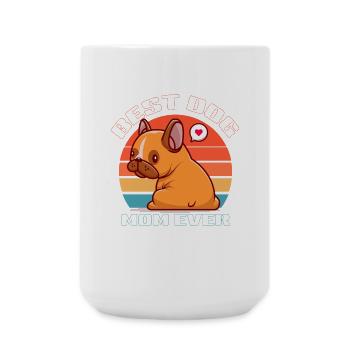 Best Dog Mom - Large Mug 440 ml - white - Front