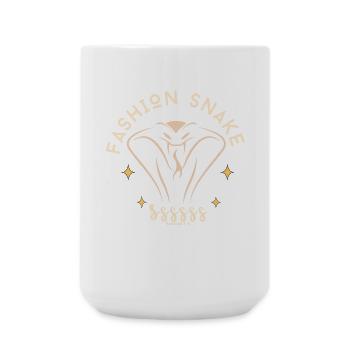 Golden Stars Fashion Snake - Large Mug 440 ml - white - Front