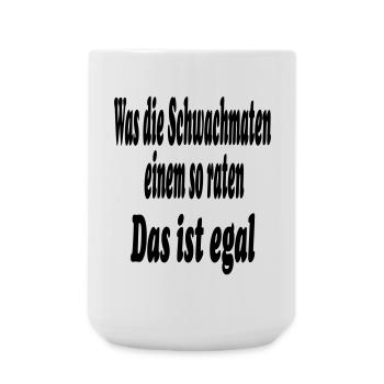 Schwachmaten - Große Tasse 440 ml - Weiß - Vorne