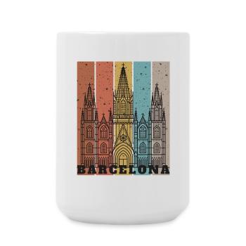 Barcel-Gotik-Fassadenpaneele - Große Tasse 440 ml - Weiß - Vorne