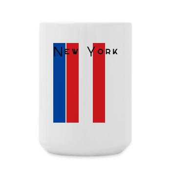 New York Striped Wordmark - Large Mug 440 ml - white - Front