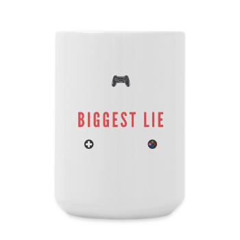Petit ami gamer Lie Tee - Grande tasse 440 ml - blanc - Devant