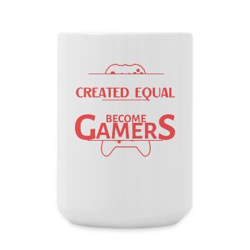 All Men Are Equal But Best Become Gamers - Large Mug 440 ml - white - Front