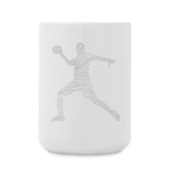 Handball Handball Player - Large Mug 440 ml - white - Front