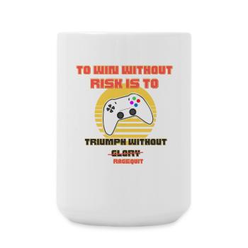 Victoire sans gloire : Citation de Gamer - Grande tasse 440 ml - blanc - Devant