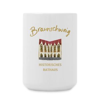 Historic Town Hall Braunschweig, Lower Saxony - Large Mug 440 ml - white - Front