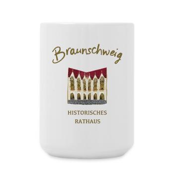 Braunschweig Town Hall, Lower Saxony - Large Mug 440 ml - white - Front