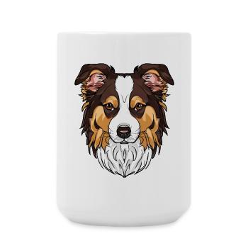 I Love My Border Collie - Large Mug 440 ml - white - Front
