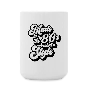 Made in the 80s schwarz weiss - Große Tasse 440 ml - Weiß - Vorne