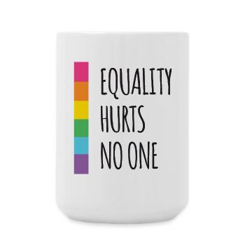 Mois de la fierté - L’égalité ne fait de mal à personne - Grande tasse 440 ml - blanc - Devant