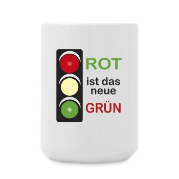 Ampel rot ist das neue Grün - Große Tasse 440 ml - Weiß - Vorne