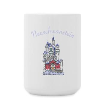 Neuschwanstein Castle, Bavaria in Germany - Large Mug 440 ml - white - Front